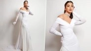 Pooja Hedge Oozes Elegance in a White Off-Shoulder Gown (View Pics)