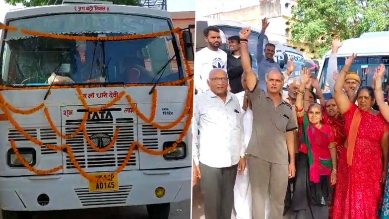 Char Dham Yatra 2023: First Batch of Pilgrims Leave From Haridwar (Watch Video)