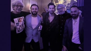 Varun Dhawan with Filmmakers Nitesh Tiwari, Amar Kaushik, Sriram Raghavan and DK Is a Precious Sight to See (View Pic)