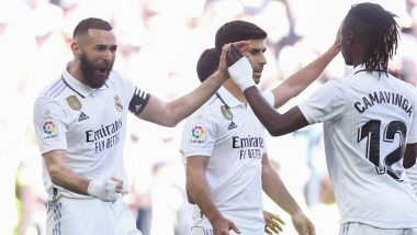 Real Madrid 6–0 Real Valladolid, La Liga 2022–23: Karim Benzema Scores Hat-Trick in Los Blancos Victory (Watch Goal Video Highlights)