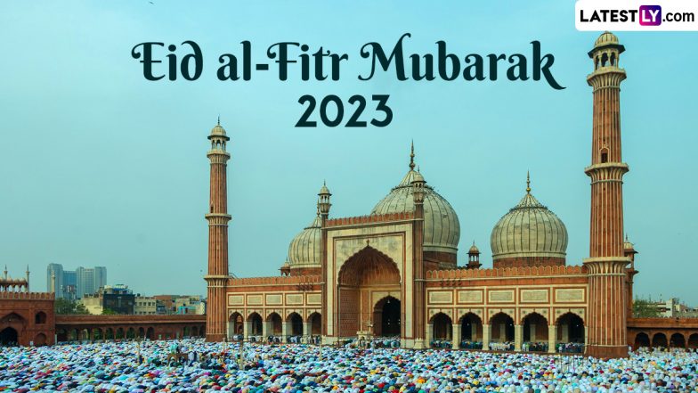 Eid Mubarak 2023 Images & Eid al-Fitr HD Wallpapers for Free Download Online: Wish Happy Eid Ul-Fitr With Latest WhatsApp Greetings, GIFs and Messages | ???????? LatestLY