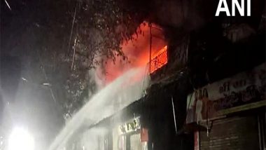 India News |  Kanpur Market Fire: Dousing Operations Continue, No Casualties Reported