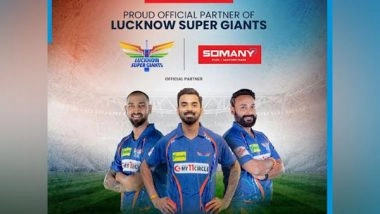 Business News | Somany Ceramics Marks Its Entry in IPL 2023 as the Official Partner of Lucknow Super Giants