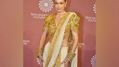 Entertainment News | Gigi Hadid Steals the Show with Her Desi Attire at Nita Mukesh Ambani Cultural Centre