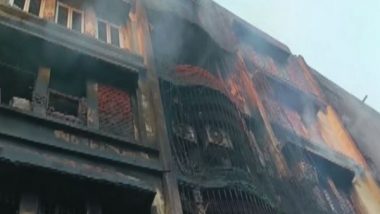 Kanpur Fire: Efforts to Douse Massive Blaze at Garments Complex in Basmandi Continue on Third Day