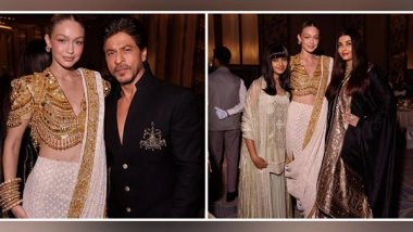 Entertainment News | Gigi Hadid Poses with SRK, Aishwarya Rai in New Pics from NMACC Gala