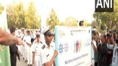 India News | Delhi: Union Minister Sarbananda Sonowal Flags off Walkathon on 60th National Maritime Day