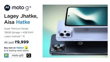 Business News | Moto G13, the All-rounder with 128GB Storage, Goes on Sale Today from 12pm on Flipkart