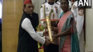 India News | Akhilesh Receives Padma Vibhushan for His Late Father Mulayam Singh Yadav