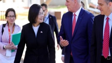 World News | Taiwanese President Meets US Speaker McCarthy Despite China's Threats