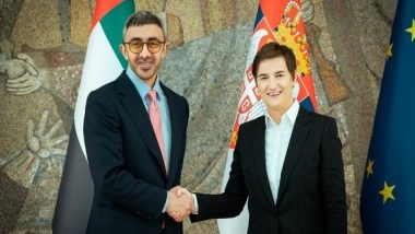 World News | UAE FM Abdullah Bin Zayed Meets with Serbia's Prime Minister in Belgrade