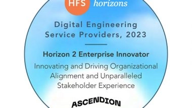 Business News | Ascendion Named Enterprise Innovator in Digital Engineering Study from HFS Research
