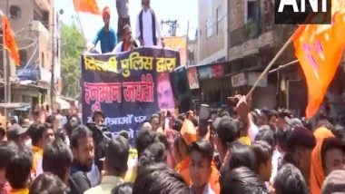 India News | Hanuman Jayanti: Hindu Vahini Holds 'Shobha Yatra' in Jahangirpuri Amid Tight Security