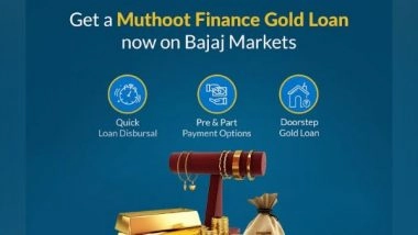 Business News | Muthoot Finance Gold Loan Now Available Online on Bajaj Markets