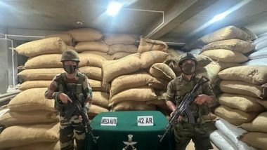 India News | Mizoram: Assam Rifles, Customs Seize 536 Bags of Illegal Areca Nuts Worth Rs 3 Crore