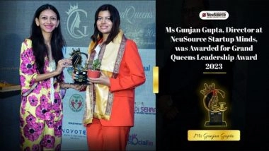 Business News | Gunjan Gupta, Director at NeuSource Startup Minds, Was Awarded for Grand Queens Leadership Award 2023