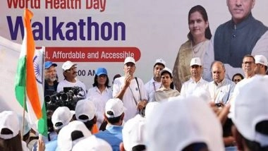 India News | Union Minister Mandaviya and MoS for Health Bharati Pravin Lead Walkathon on World Health Day