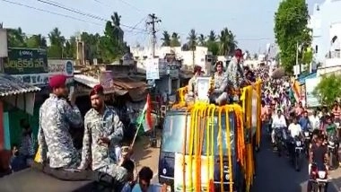 India News | Body of Navy Commando Brought to Home Town in Andhra's Vizianagaram