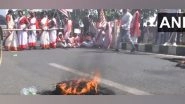 India News | Tribal Bodies Hold Protest Against Burning of Religious Flag in Jharkhand's Ranchi; over 150 Detained