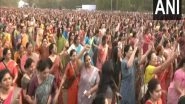 India News | Surat: Over 15,000 Women Participate in 'Saree Walkathon' to Promote Fitness