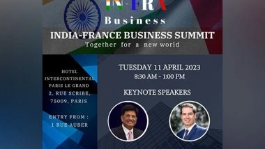 Business News | India-France Business Summit to Be Held on Tuesday in Paris