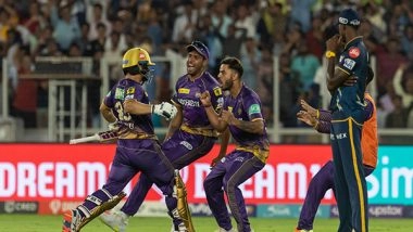 Sports News | Rinku's Five Sixes in Last over Powers KKR to Improvable Win, Rashid's Hat-trick Goes in Vain