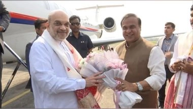 India News | Amit Shah Arrives in Assam's Dibrugarh on Two-day Visit to Northeast
