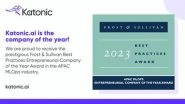 Business News | Katonic.ai Receives the Prestigious Frost & Sullivan Best Practices Entrepreneurial Company of the Year Award in the APAC MLOps Industry