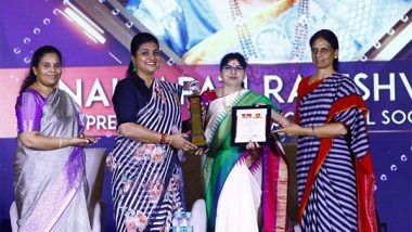 Business News | Nallapati Rajeshwari President of Delhi World Schools Receives Hmtv Naari Puraskar from Telangana Education Minister Sabitha Indra Reddy
