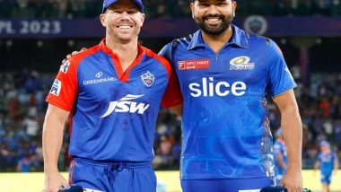 Sports News | IPL 2023: Mumbai Indians Captain Rohit Sharma Wins Toss, Opts to Bowl Against Delhi Capitals