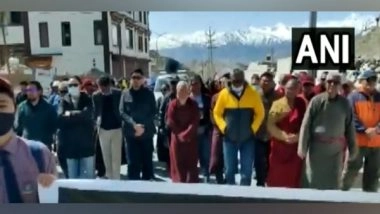 India News | Ladakh: Locals Stage Protest Against Rape, Murder of Minor Girl