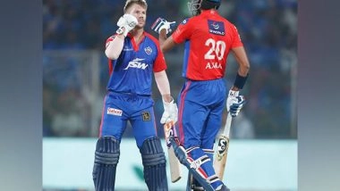 Sports News | IPL 2023: Warner-Axar's 67-run Partnership Guide Delhi Capitals to 172 Against Mumbai Indians