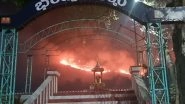India News | Forest Fire at Kailasagiri Hills Reach Near Srikalahasti Temple Premises in Andhra Pradesh, No Casualties Reported