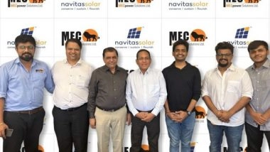 Business News | Navitas Solar Onboards MECpower as Sole Distributor for Gujarat, Aims for Strong Market Growth
