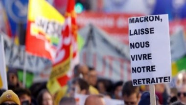 World News | Thousands of Protesters Flood Streets in France Before Friday's Pension Reform Ruling