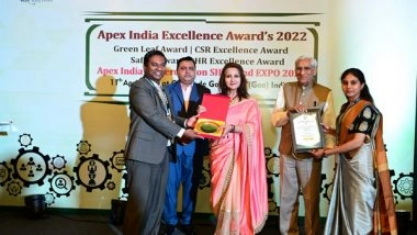 Business News | Brandix India Apparel City Wins Apex India Green Leaf Platinum Award for Sustainability