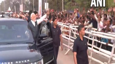 India News | PM Modi Holds Mega Roadshow in Guwahati