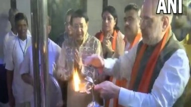India News | Union Home Minister Amit Shah Performs Puja at Dakshineswar Kali Temple in Kolkata