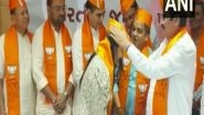 Aam Aadmi Party Corporators Join BJP in Surat in Presence of Gujarat Home Minister Harsh Sanghavi