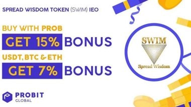 Business News | SWIM IEO - World's First Knowledge-sharing Token Sale Kicks off on ProBit Global