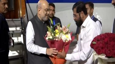 India News | Amit Shah Reaches Mumbai, to Hold Key Meet with Senior BJP Leaders, CM Shinde