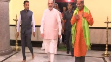 India News | Goa: Amit Shah, CM Sawant Visit Nagesh Temple in Bandora