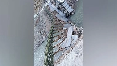 India News | Bridge in Uttarakhand's Chamoli Snaps, Truck Falls into River