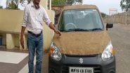India News | MP: Homeopathic Doctor Coats His Car with Cow Dung to Get Relief from Heat in Sagar