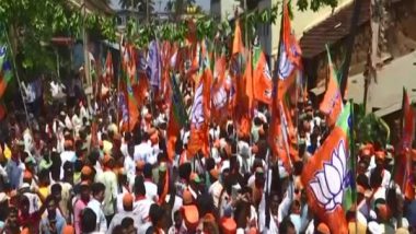 India News | Karnataka Polls: Yediyurappa Holds Roadshow in Shikaripur as Son Vijayendra Set to File Nomination