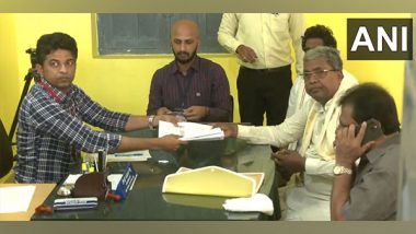 Karnataka Assembly Elections 2023: Congress Leader Siddaramaiah Files Nomination From Varuna Constituency in Mysuru