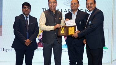 Business News | Dinesh Garg, MD, Behari Lal Ispat Recognized by Minister Aman Arora, Punjab Government at Pillars of India, Event by INMYCITI