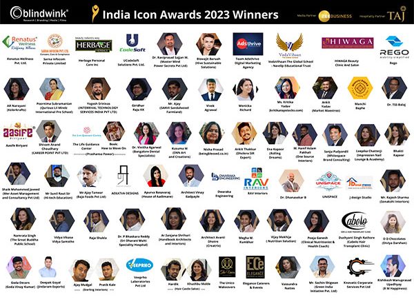 Business News | Winners of India Icon Awards 2023 Announced by Blindwink