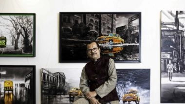 Business News | Arpan Bhowmik's 'Memories in Monochrome' on Display at Cityscape Depictions of Mumbai and Kolkata at Jehangir Art Gallery Captivates Art Enthusiasts