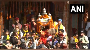 India News | Portals of Yamunotri Dham to Open Today, CM Dhami Participates in Yatra as Maa Yamuna's Doli Departs from Kharsali